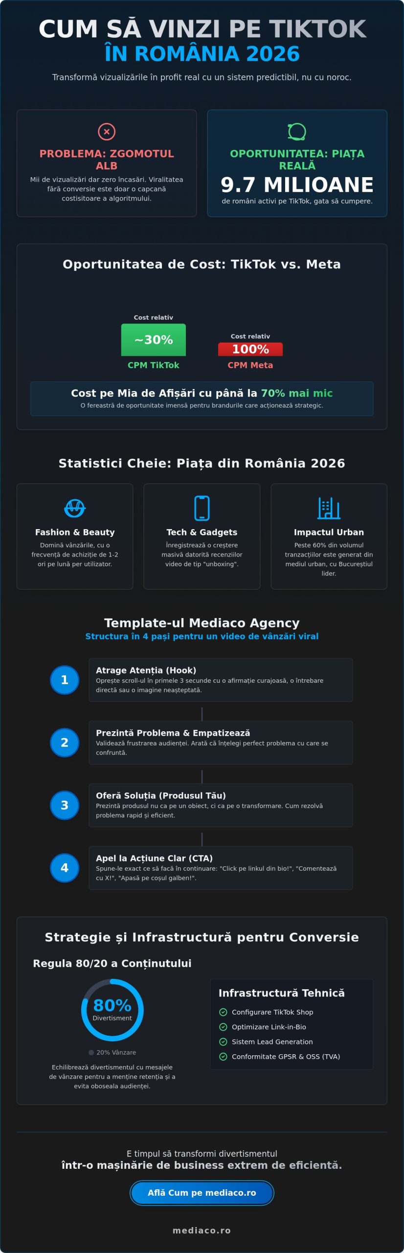 Cum să vinzi pe TikTok în 2026: Strategia completă pentru conversii în România