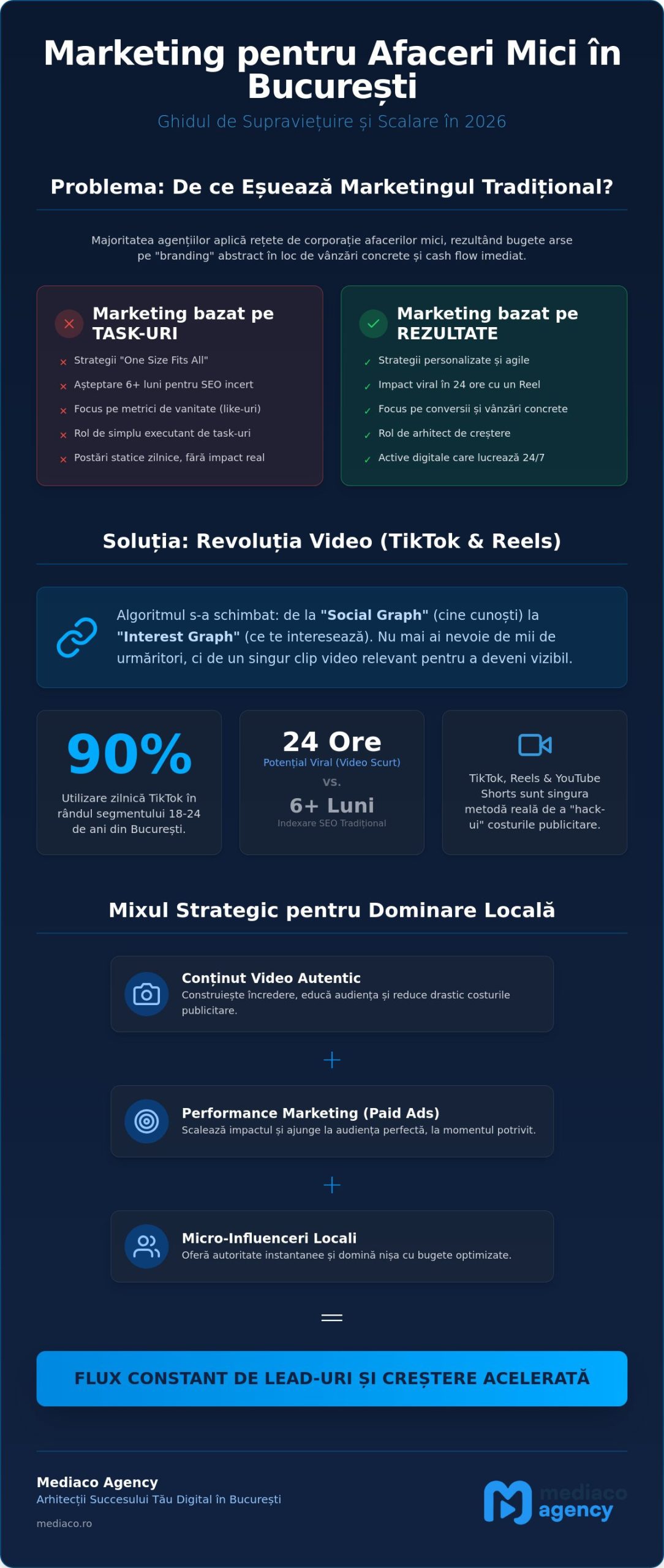 Agenție marketing pentru afaceri mici București: Strategia care transformă bugetele locale în rezultate globale